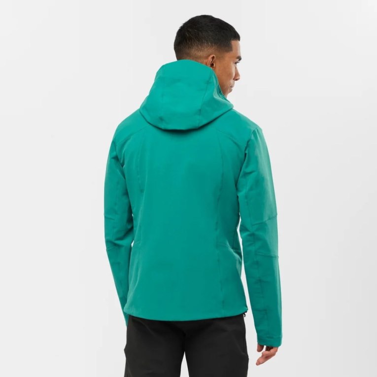 Casaco Salomon Outpeak Softshell Full Zip Masculino Turquesa | PT R82107